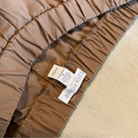 Eileen Fisher Organic Cotton Poplin Wide Cropped Pant Medium Petite - Picture 3 of 5